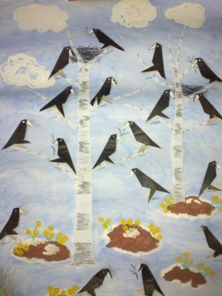 Рисование перелетные птицы старшая группа