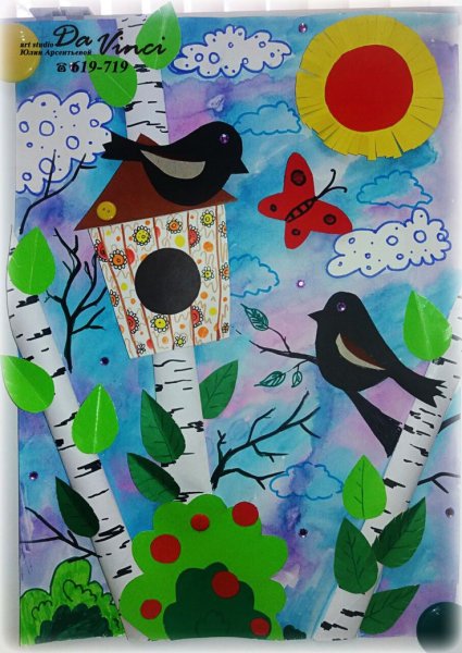 Аппликация Весна