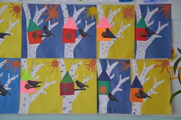 Аппликация перелетные птицы старшая группа