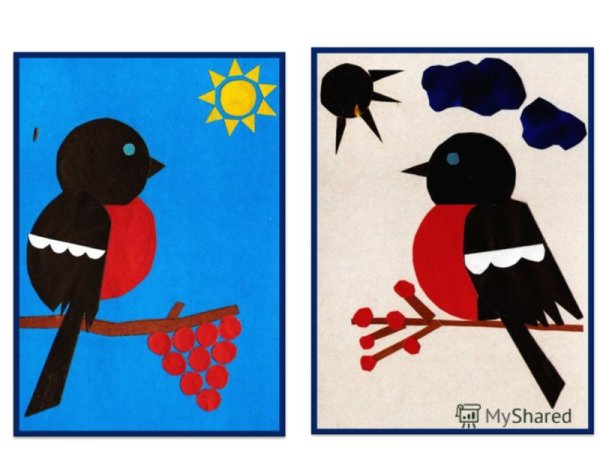 Аппликация птицы