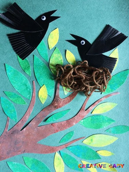 Аппликация птицы