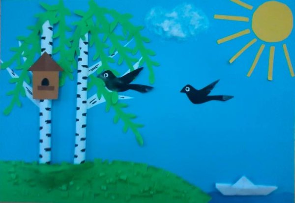 Аппликация Весна