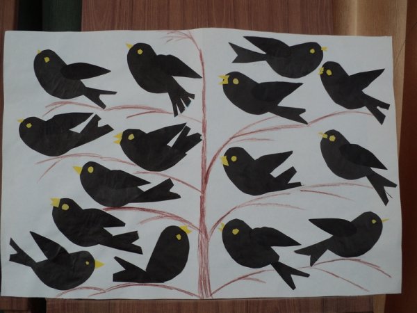 Рисование птицы в средней группе