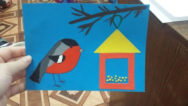 Аппликация кормушка для птиц