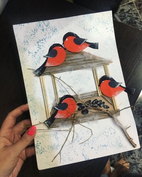 Поделки на тему зимующие птицы