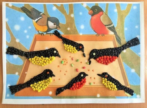 Аппликация птицы