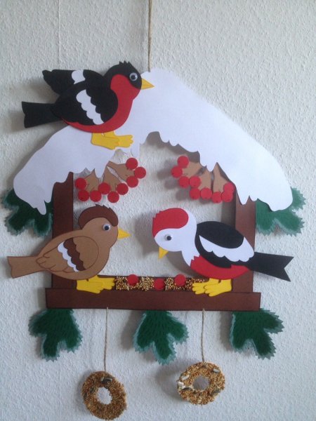 Поделка зимние птицы