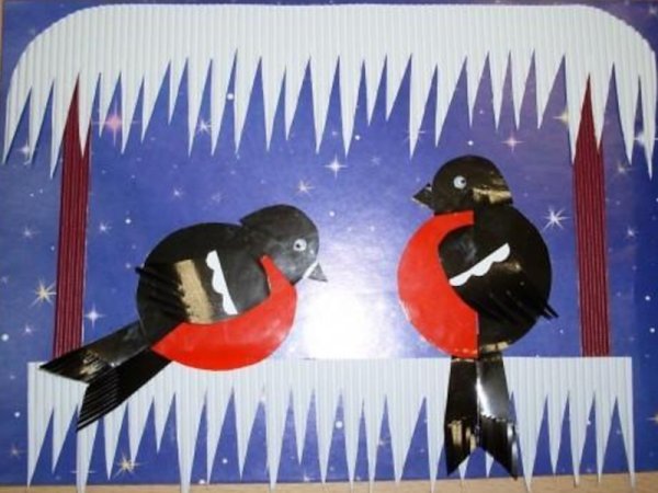 Необычные зимние аппликации