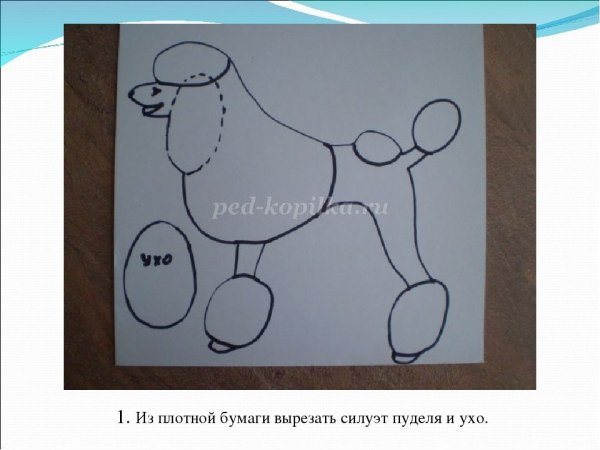 Аппликация собачка