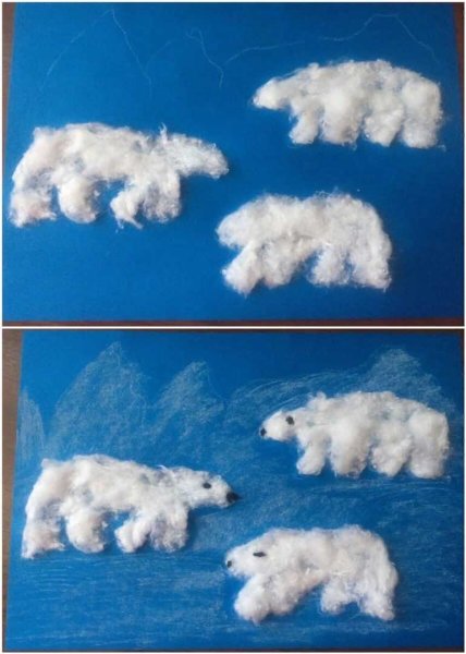 Облака из ваты поделка