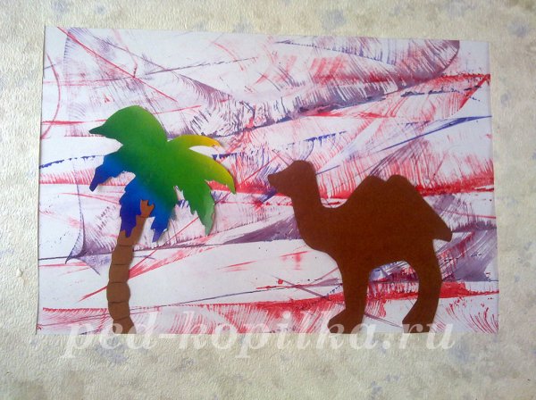 Верблюд нетрадиционная техника рисования