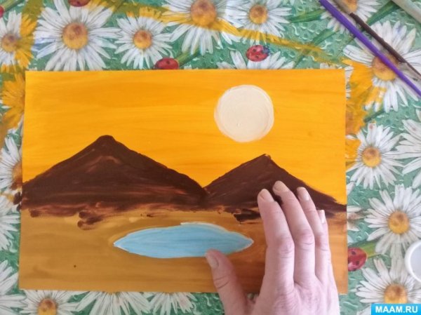 Аппликация пустыня в подготовительной группе