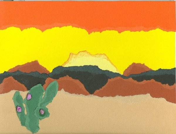 Аппликация пустыня