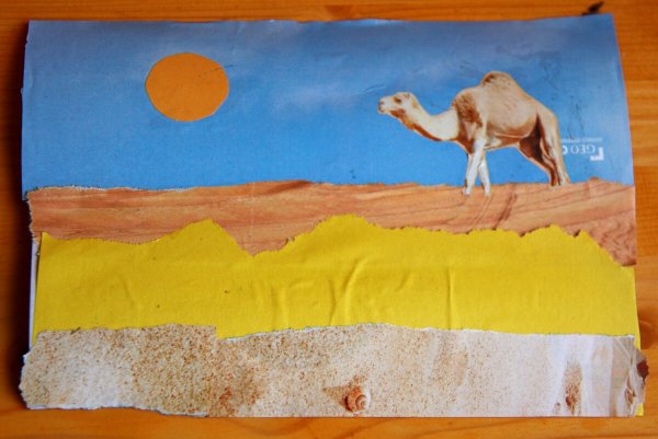 Аппликация город в пустыне