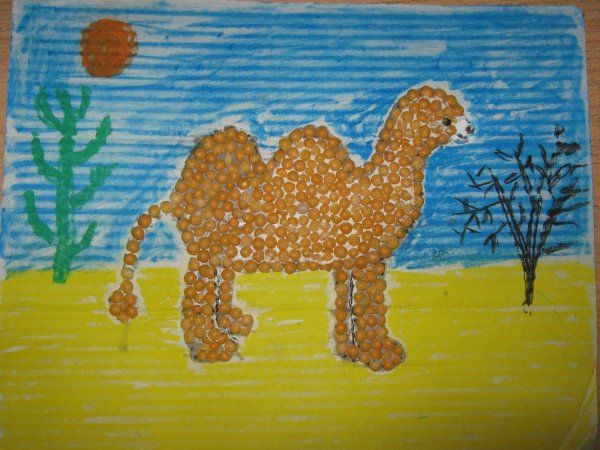 Верблюд аппликация для детей
