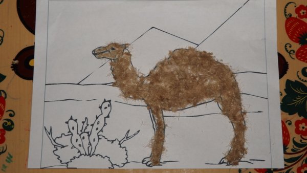 Аппликация верблюд в подготовительной группе
