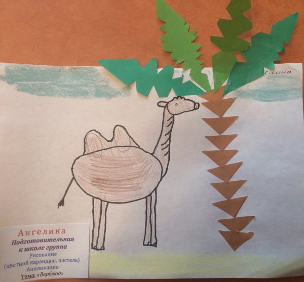 Аппликация пустыня в подготовительной группе