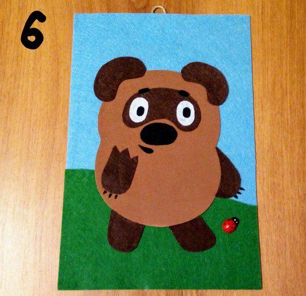 Аппликация Винни пух