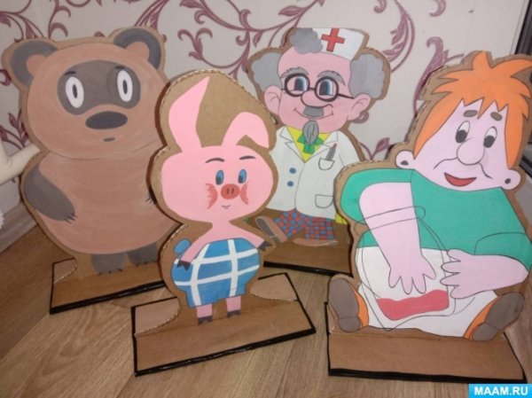 Персонажи из мультиков на фанере