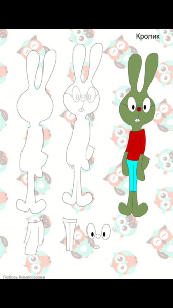 Кролик из фетра из Винни-пуха