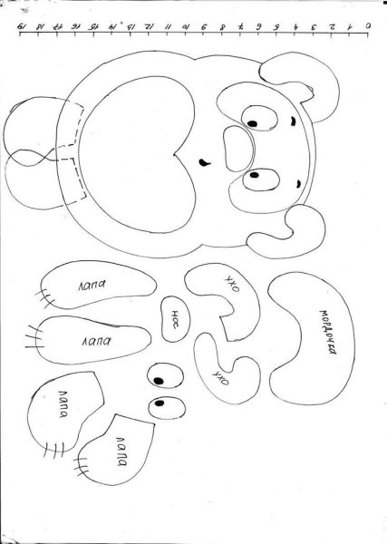 Игрушки из фетра шаблоны