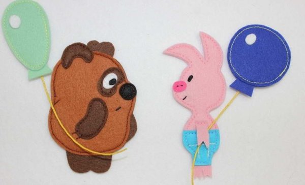 Пятвчокиз Винни-пуха из фетра