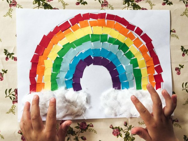 Поделка Радуга из цветной бумаги
