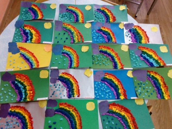 Аппликация на тему явления природы