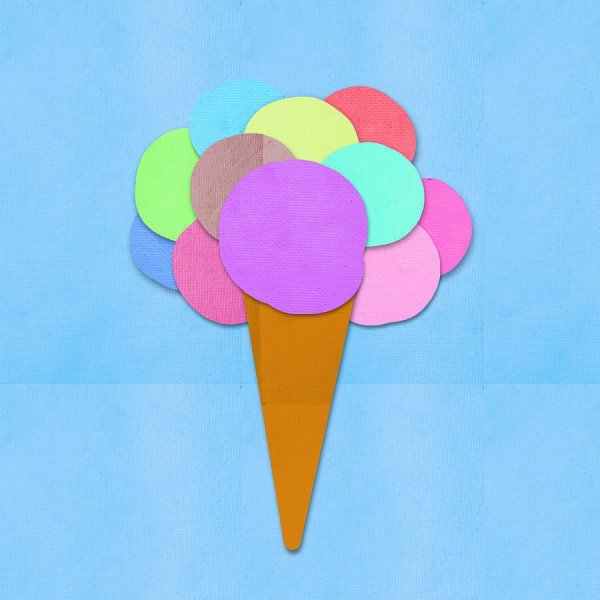 Объемная аппликация мороженое