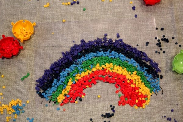 Радуга из крупы