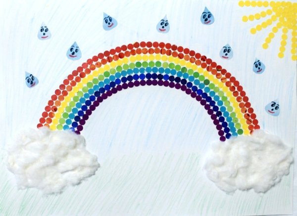 Аппликация Радуга в средней группе