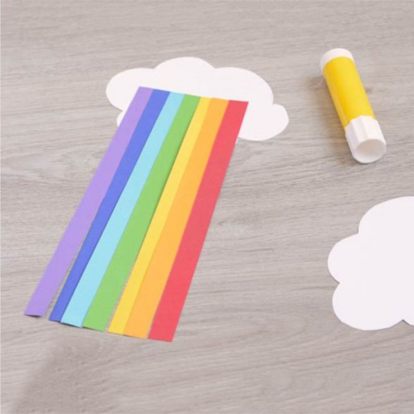 Радуга из цветной бумаги