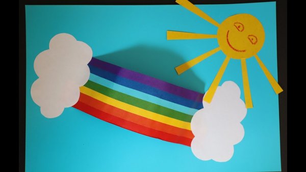 Аппликация Радуга в средней группе