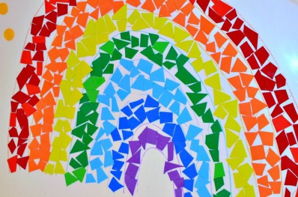 Аппликация из кусочков бумаги