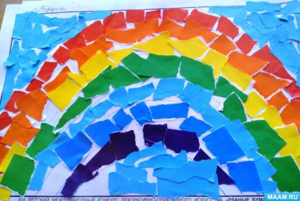 Техника обрывной аппликации для дошкольников