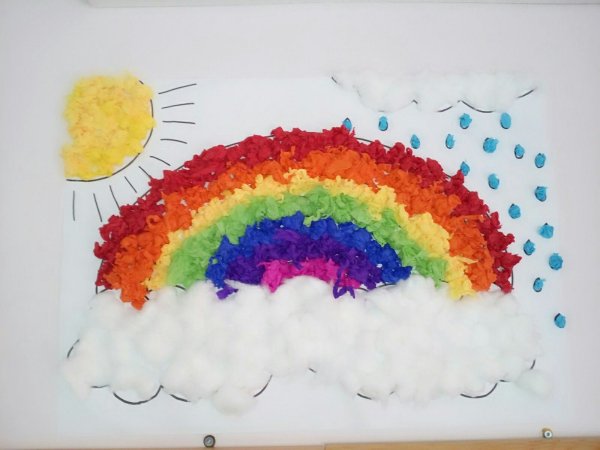 Радуга аппликация для детей