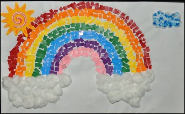 Поделка Радуга из цветной бумаги