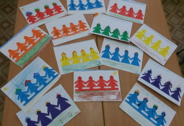 Аппликация хоровод в старшей группе