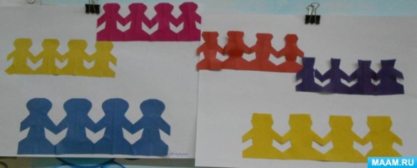 Радужный хоровод аппликация подготовительная