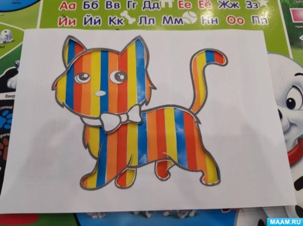 Аппликация из полосок