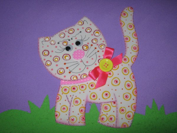 Предметная аппликация из ткани