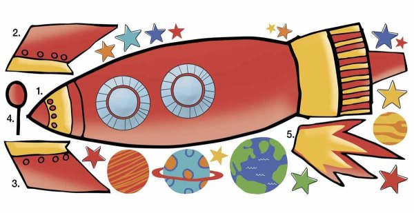 Аппликация ко Дню космонавтики