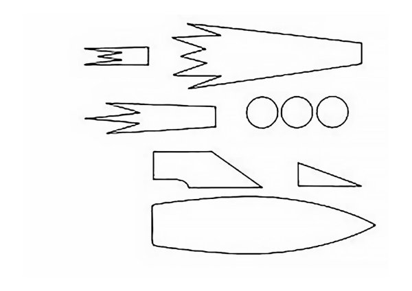Детали ракеты для аппликации