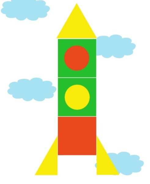 Аппликация из геометрических фигур