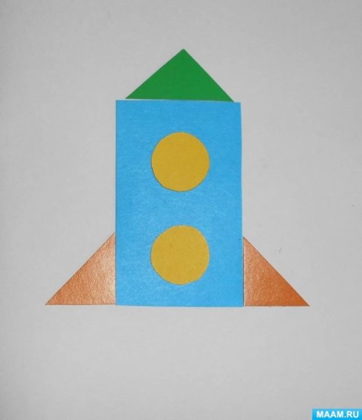 Аппликация из геометрических фигур в средней группе