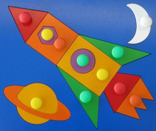 Поделка из геометрических фигур для дошкольников