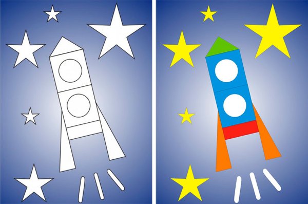 Аппликация. Ракета