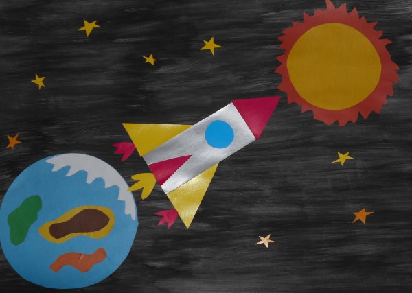 Аппликации на тему космос для детей