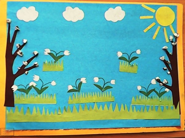 Аппликация Весна