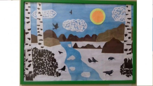 Весенняя аппликация в подготовительной группе